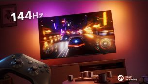 Epic gaming. 144 Hz*, ultra-low lag, G-sync, VRR, FreeSync.